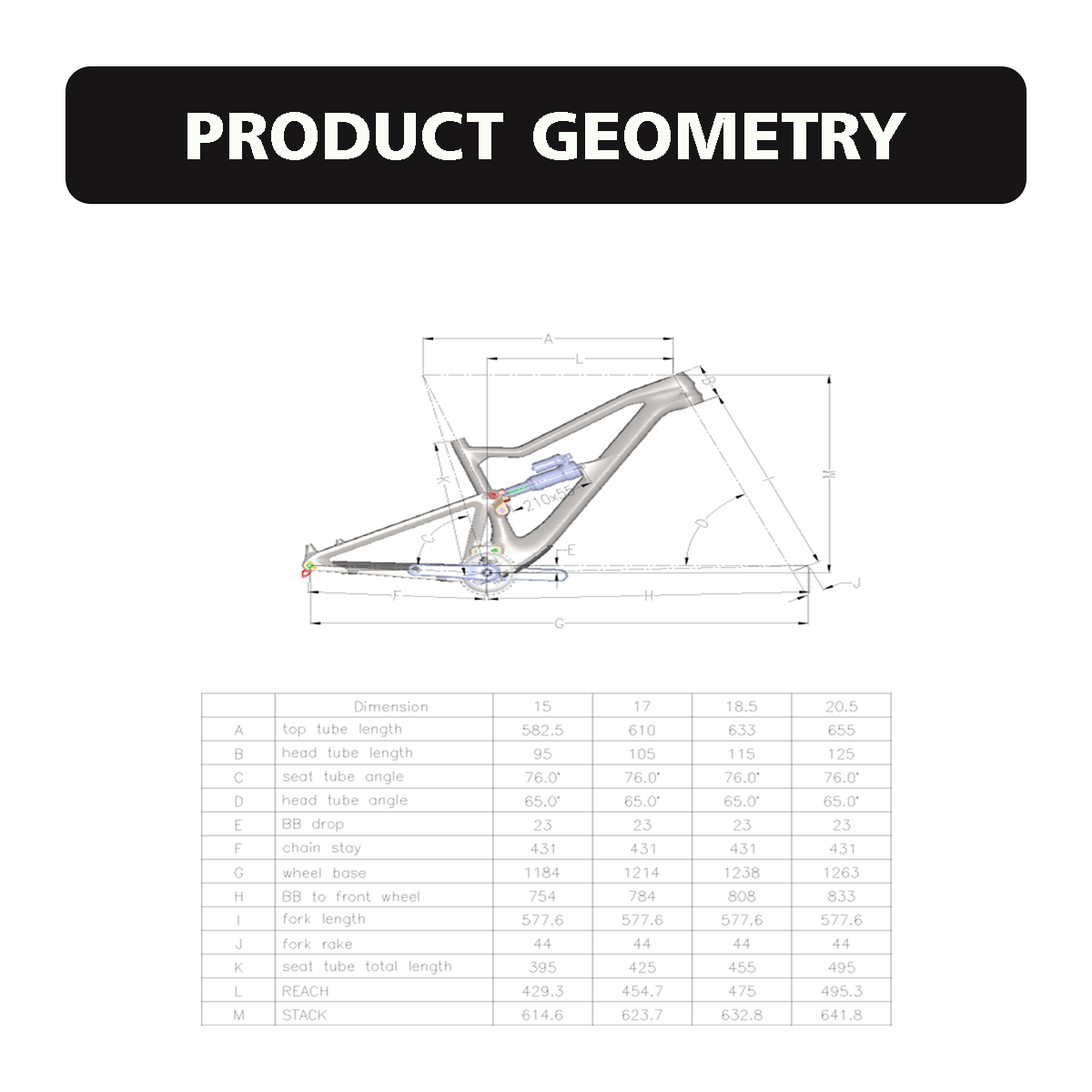 FS830 Carbon Full Supension Frame