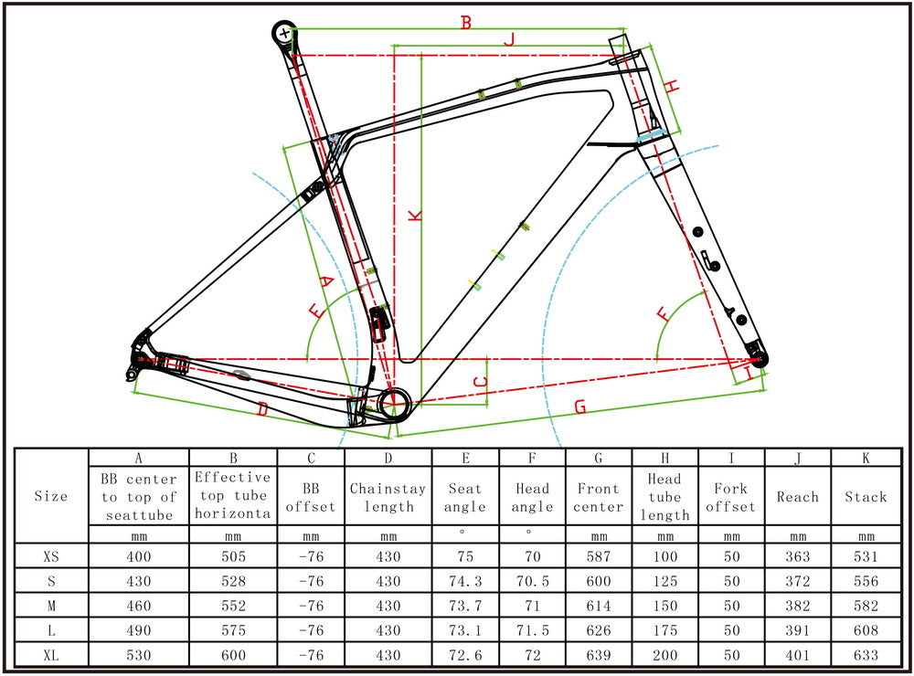 SA-HQR56 Carbon Gravel Bike Frameset